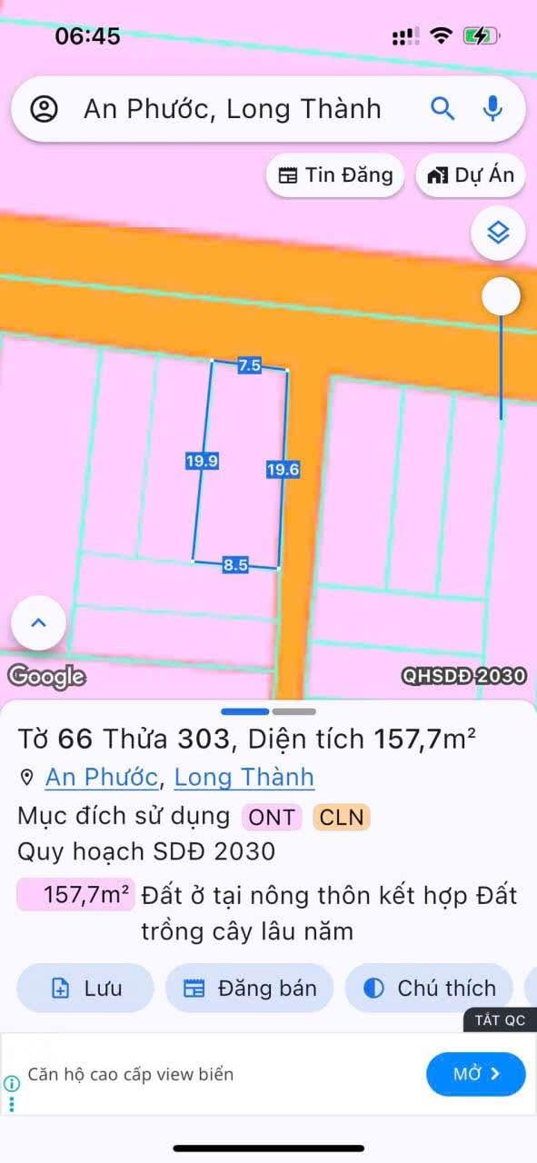 Đất nền mặt tiền đường Nguyễn Hải, An Phước, Long Thành 157.7m² - Đầu tư sinh lời cao!