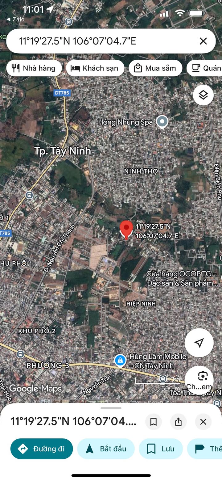 Đất mặt tiền Nguyễn Hữu Thọ, TP Tây Ninh 539m² giá 3.22 tỷ - Đầu tư sinh lời ngay!