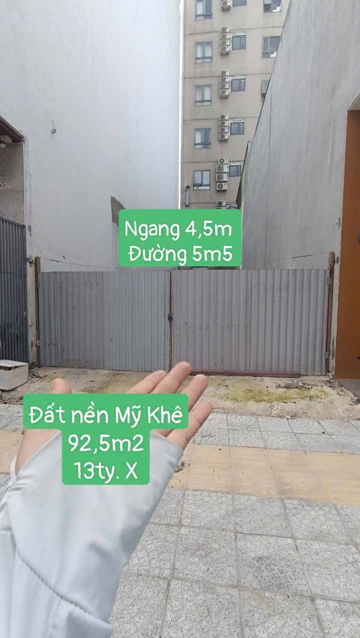 Đất nền Mỹ Khê, Sơn Trà 93,2m² giá 13 tỷ - Vị trí vàng gần biển!