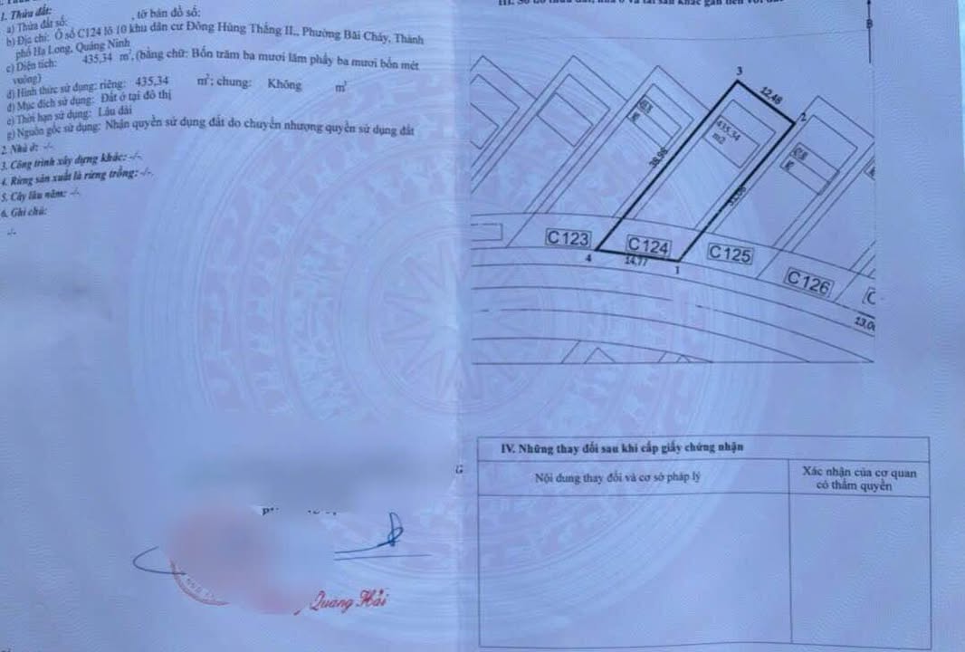 Đất biệt thự Hùng Thắng II 435m² giá 21.75 tỷ - Sổ đỏ chính chủ, vị trí đẹp!