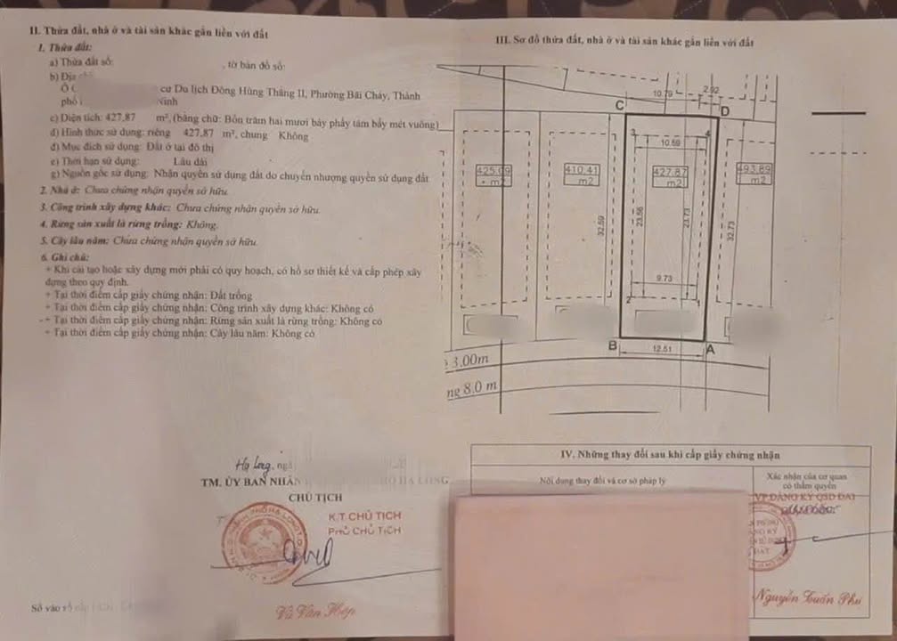 Đất du lịch Bãi Cháy 427m² giá chỉ 21.35 tỷ - Tiềm năng phát triển lớn!