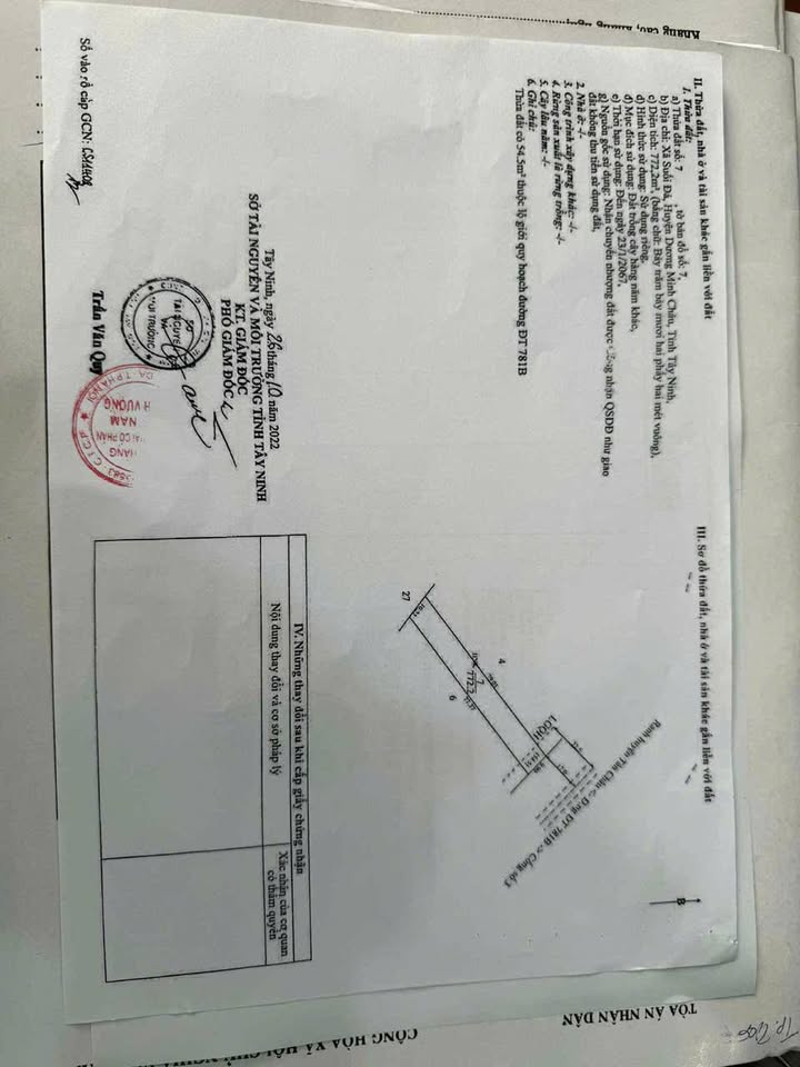 Đất nền Dương Minh Châu 790m² giá 8 tỷ - Mặt tiền ĐT781B, thương lượng tốt!