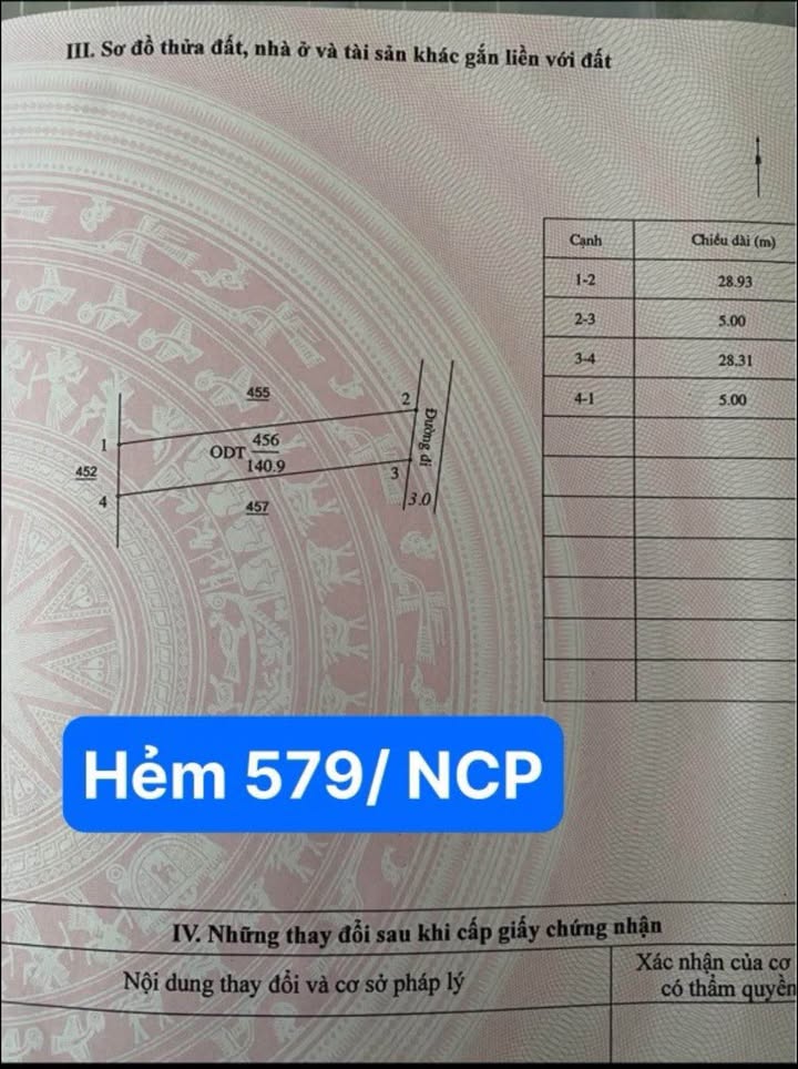 Đất hẻm 579 Nguyễn Công Phương 140m² giá 1.09 tỷ - Hướng Đông lý tưởng!