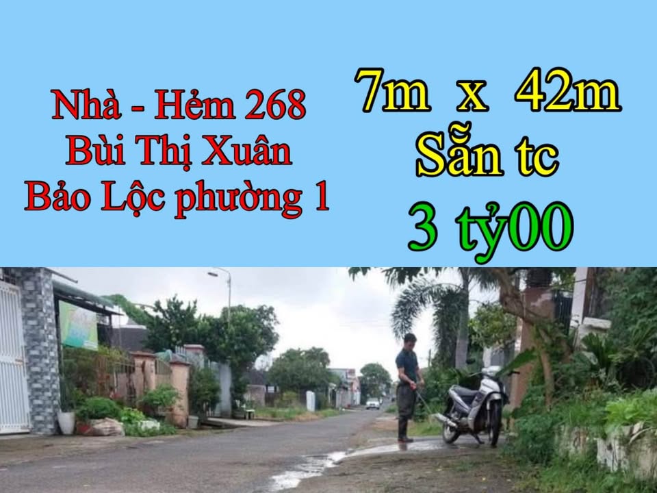 Đất nền Hẻm 268 Bùi Thị Xuân, Bảo Lộc 294m² giá 2.9 tỷ - Đường nhựa ô tô lớn!