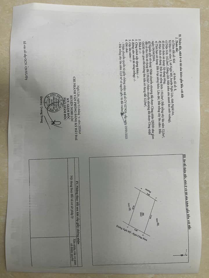 Đất nền Nghi Lộc 162m² giá thỏa thuận - Cơ hội đầu tư tiềm năng!