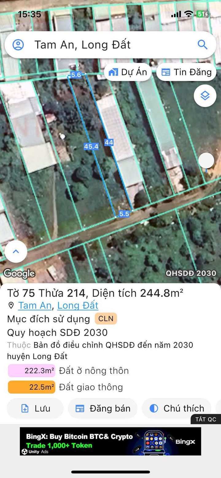 Đất nền Tam An, Long Điền 247.5m² giá 1.35 tỷ - Đầu tư sinh lời ngay!