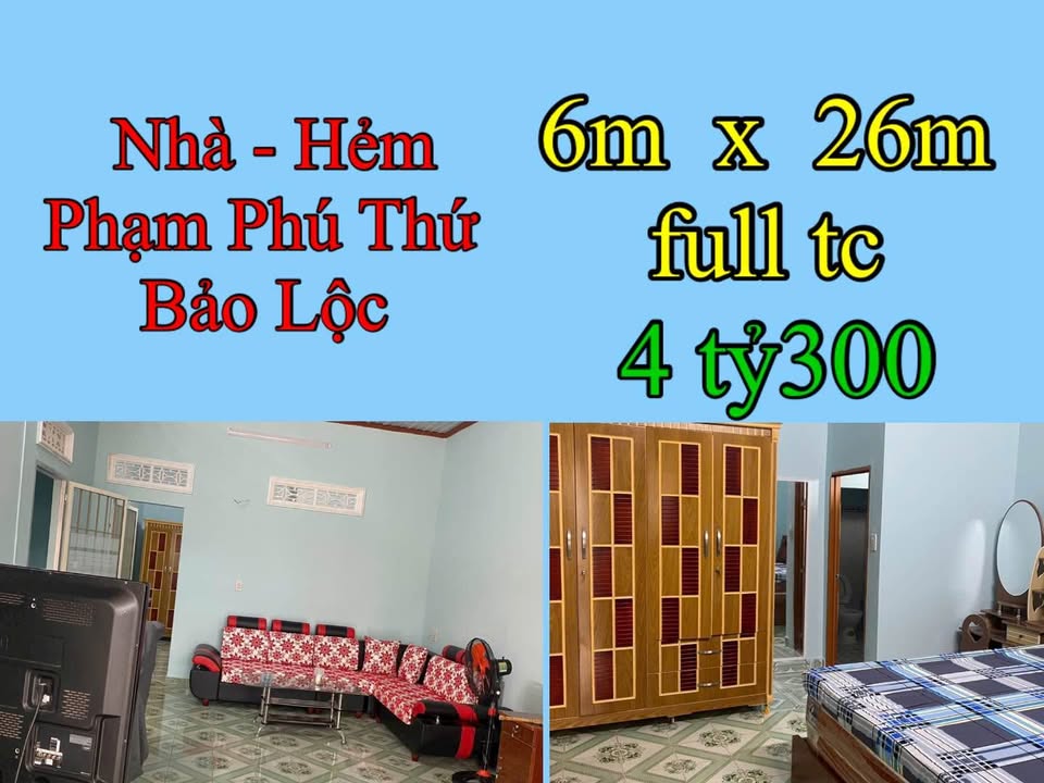 Nhà hẻm Phạm Phú Thứ B'Lao 156m² giá 4.3 tỷ - Full nội thất, ô tô vào tận nơi!