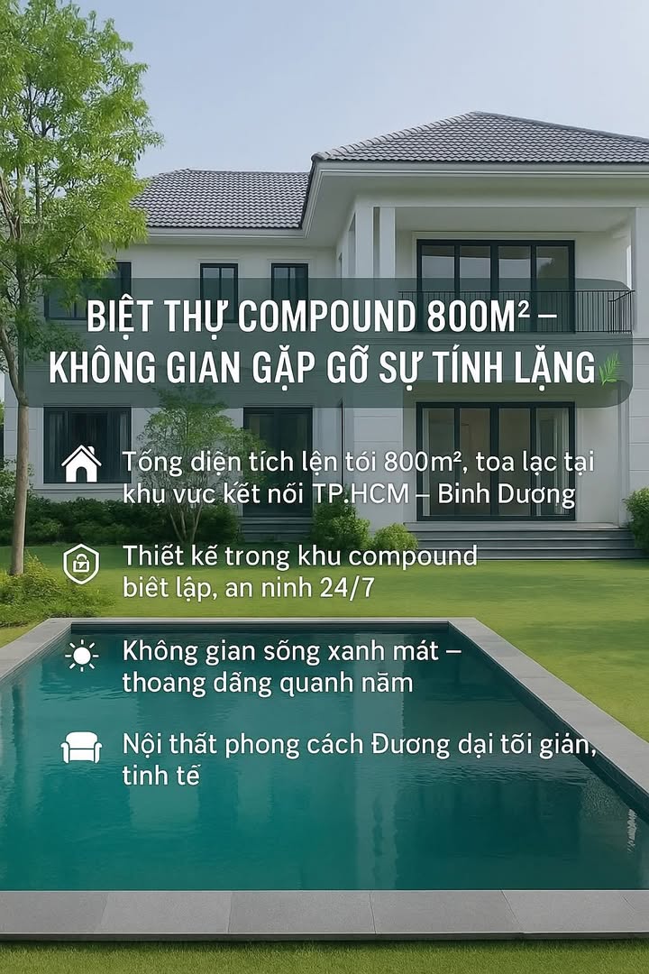 Biệt thự cho thuê Vani Villas, Bình Dương - Không gian sống đẳng cấp
