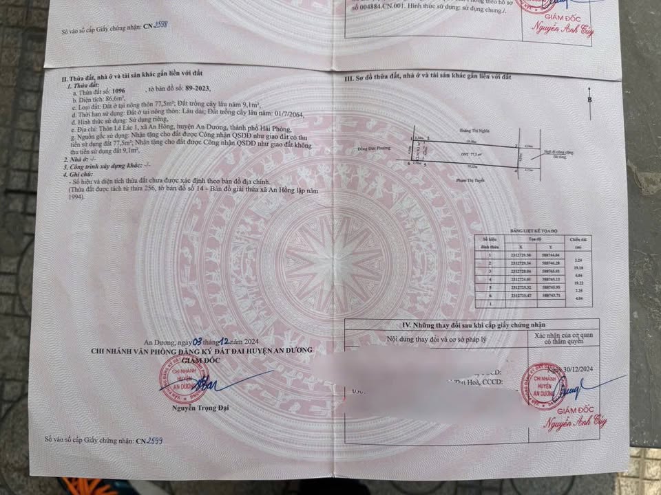 Đất nền Hồng An, An Dương 86m² giá 1,5 tỷ - Đường ô tô thông thoáng!