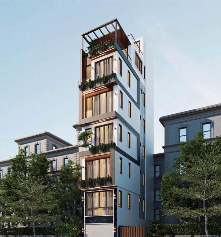 Nhà phố 7 tầng Lạc Long Quân 55m² giá 16 tỷ - Thiết kế đẹp gần Hồ Tây!