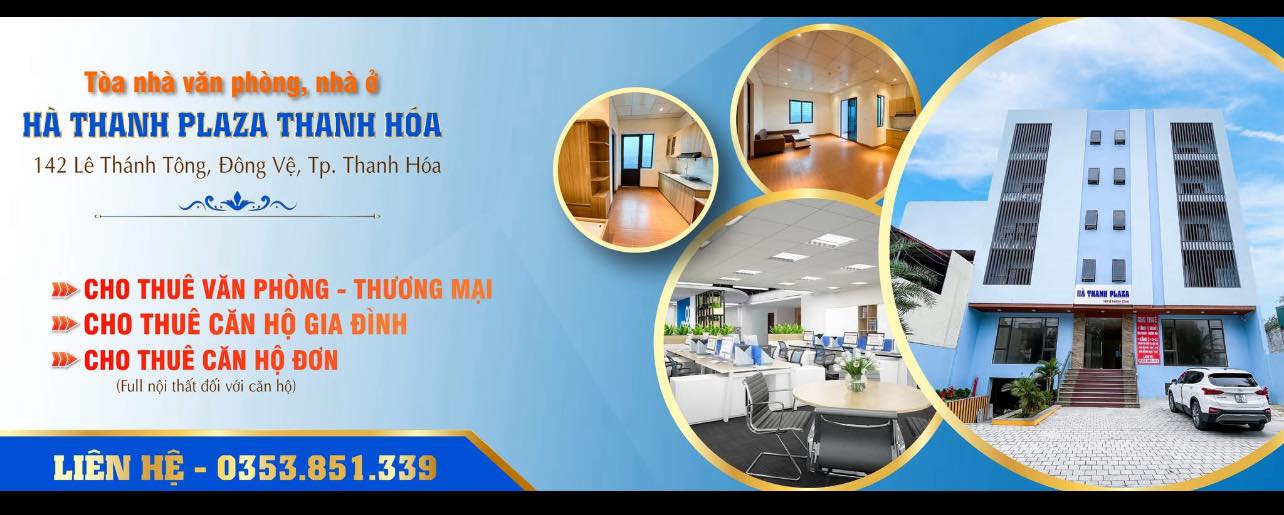 Cho thuê văn phòng tại Hà Thanh Plaza Thanh Hóa - Diện tích linh hoạt, giá thỏa thuận!