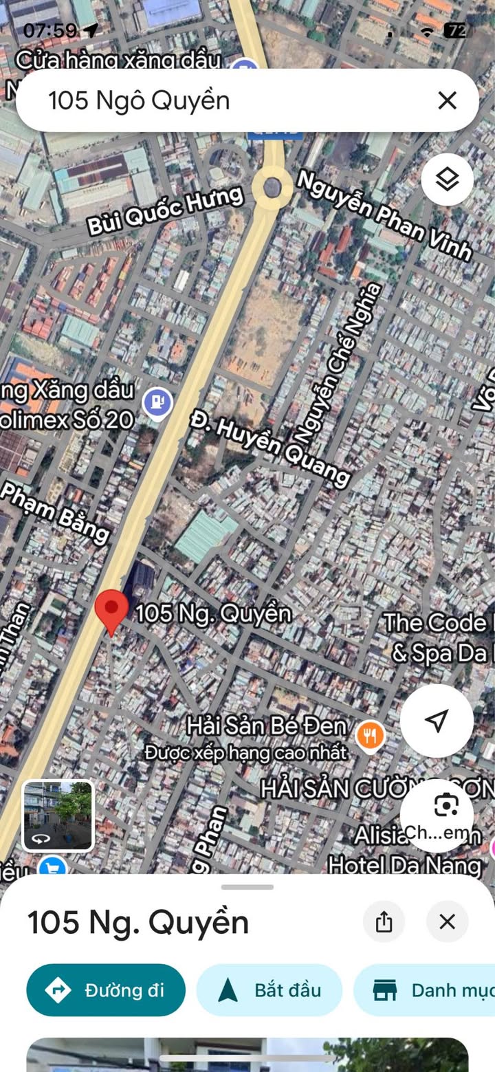 Đất nền mặt tiền đường Ngô Quyền, Sơn Trà, Đà Nẵng - Diện tích 7m², giá 4 tỷ - Phong thủy tốt, xây dựng tự do!