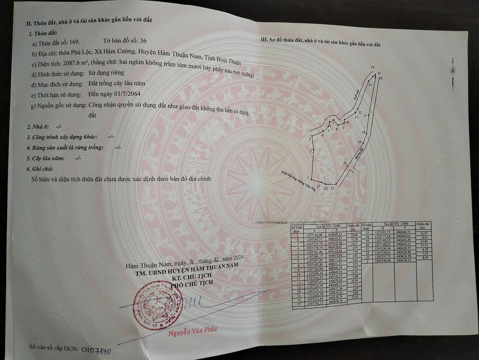 Đất nền Hàm Cường, Hàm Thuận Nam 7200m² - Vị trí đẹp, giá tốt cho đầu tư!