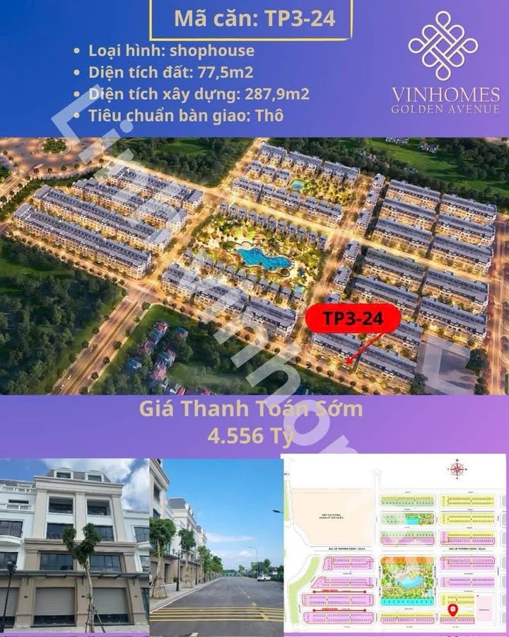 Shophouse 4 tầng tại Vinhomes Móng Cái 77,5m² giá 4,5 tỷ - Pháp lý rõ ràng