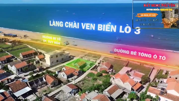 Lô đất mặt biển Hòa Hiệp 223m², giá thỏa thuận - Cơ hội đầu tư tuyệt vời!