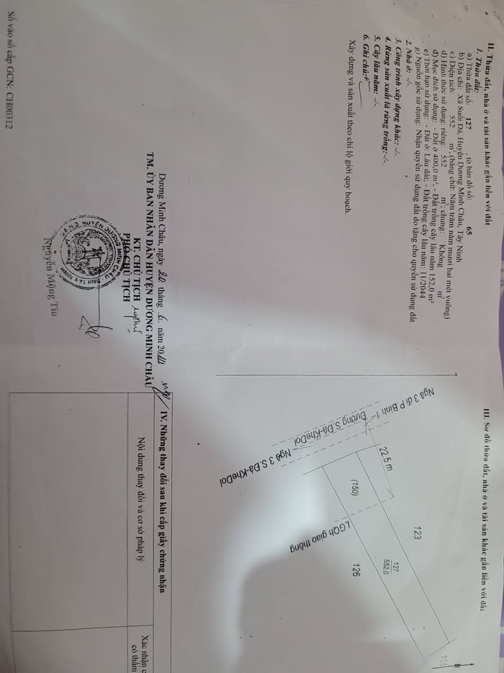 Đất nền Dương Minh Châu 600m² giá 4 tỷ - Đầu tư sinh lời ngay!