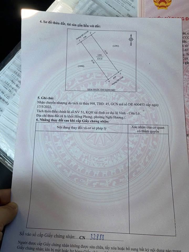 Đất nền Nghi Hương, Cửa Lò 135m² giá 2.8 tỷ - Tiềm năng đầu tư cao!