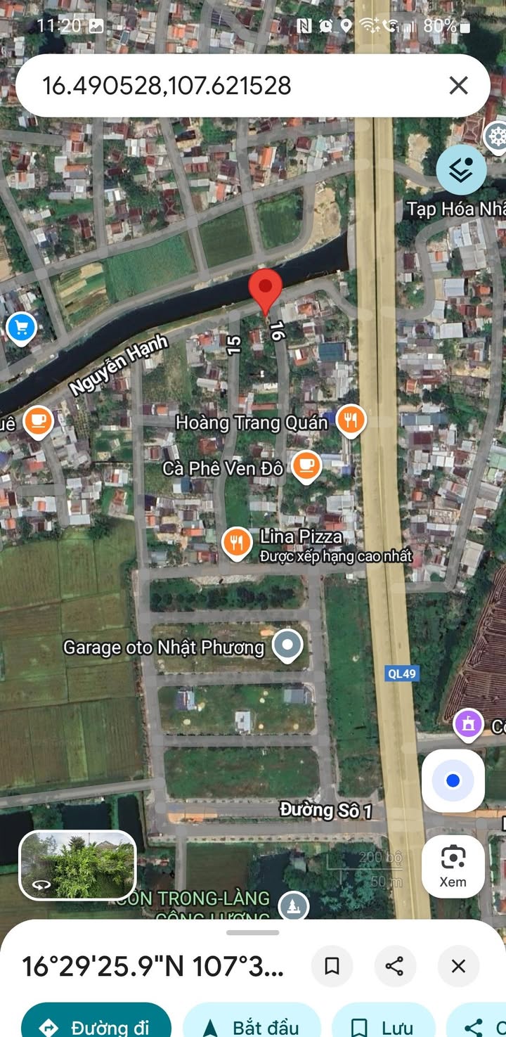 Đất mặt tiền Nguyễn Hạnh, Thừa Thiên Huế 131m² giá 2.5 tỷ - View sông Như Ý tuyệt đẹp!