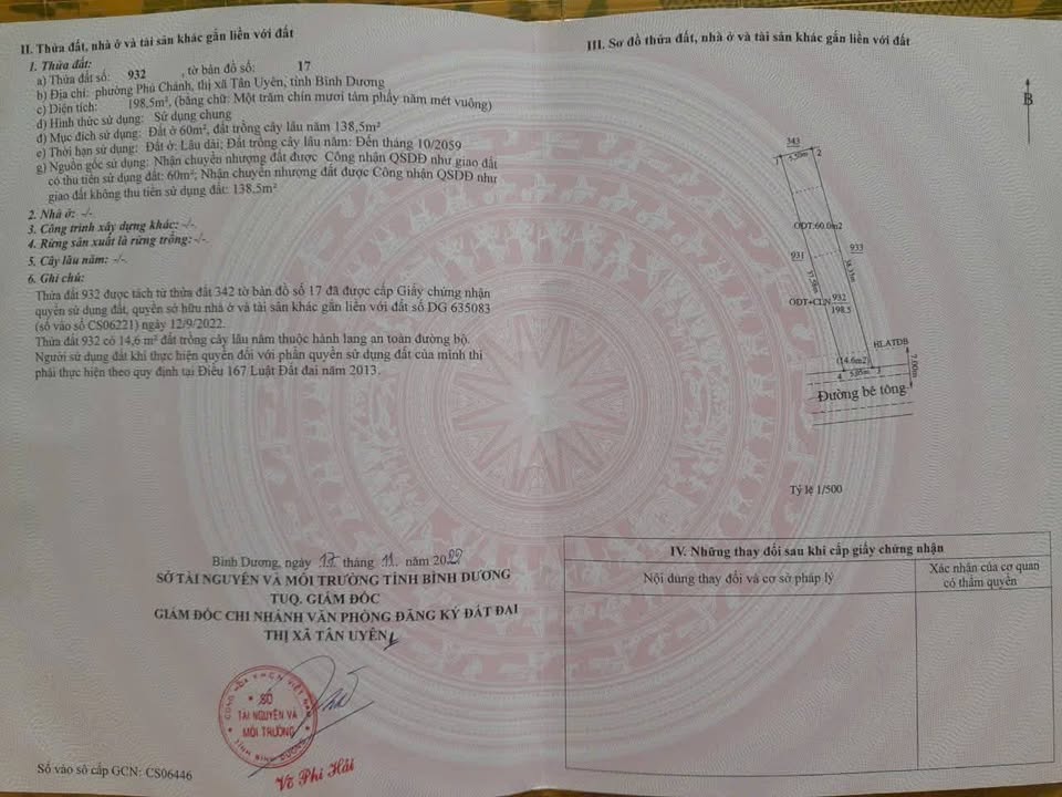 Đất nền Phú Chánh Tân Uyên 190m² giá 1.8 tỷ - Cách trung tâm chỉ 3km!