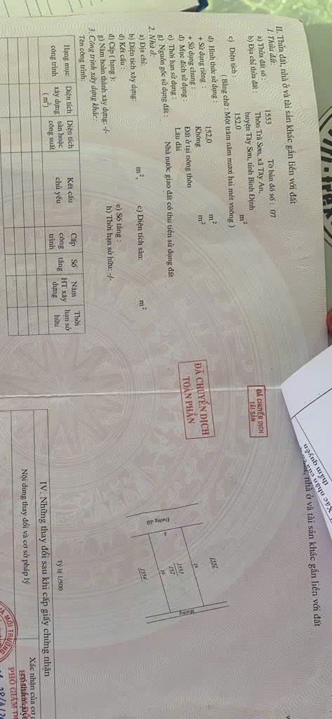 Đất thổ cư thôn Trà Sơn, xã Tây An 152m² giá chỉ 400 triệu - Đường ô tô thông tứ hướng!