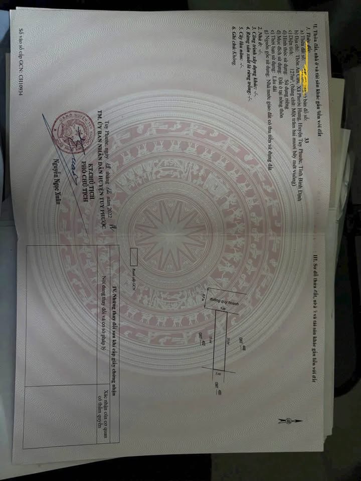 Đất nền Phước Hưng, Tuy Phước 127m² giá 1.2 tỷ - Sổ đỏ chính chủ