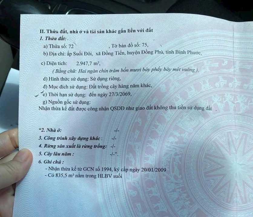 Bán gấp nhà vườn 2,3ha tại Tân Phước, Đồng Xoài - Không gian sống lý tưởng!