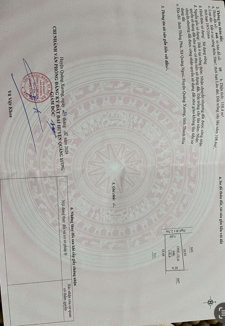 Đất nền Quảng Ngọc Quảng Xương 158m² - Giá thỏa thuận hấp dẫn!