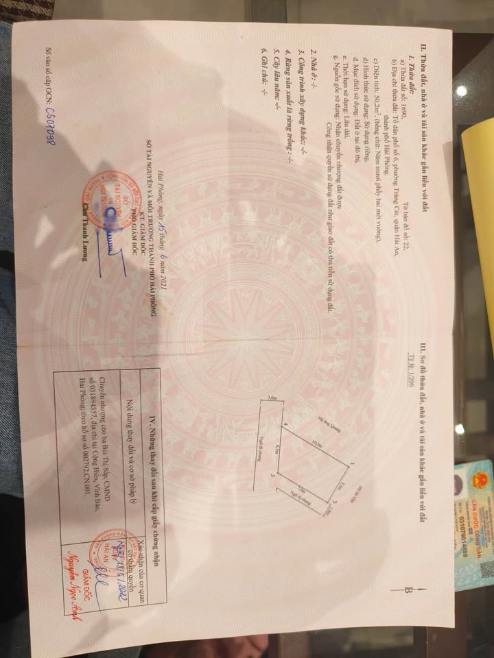 Đất nền lô góc 50m² tại Tràng Cát, Hải An - Giá 1.5 tỷ, sổ đỏ chính chủ!