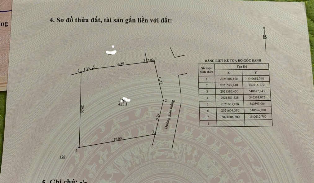 Đất thổ cư Nam Điền - Thạch Hà 423m² giá 1.9 tỷ - Vị trí đẹp, tiện ích đầy đủ!