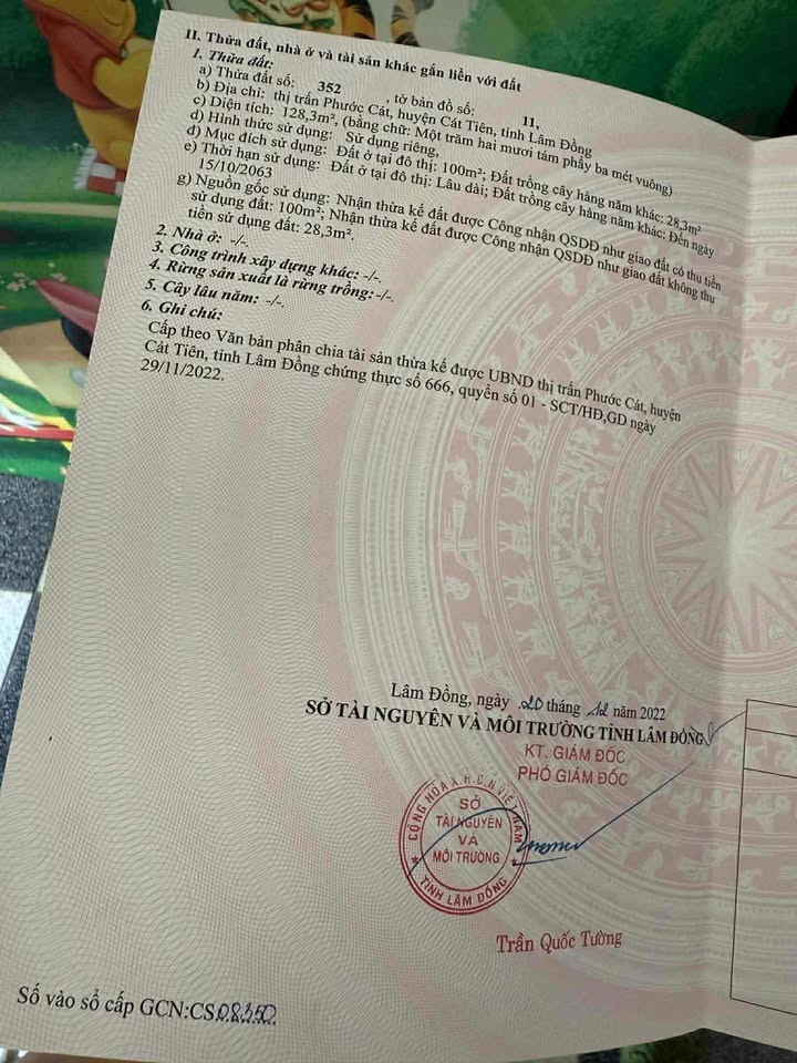 Đất thổ cư Cát Lâm 125m² giá thỏa thuận - Chính chủ cần bán gấp!