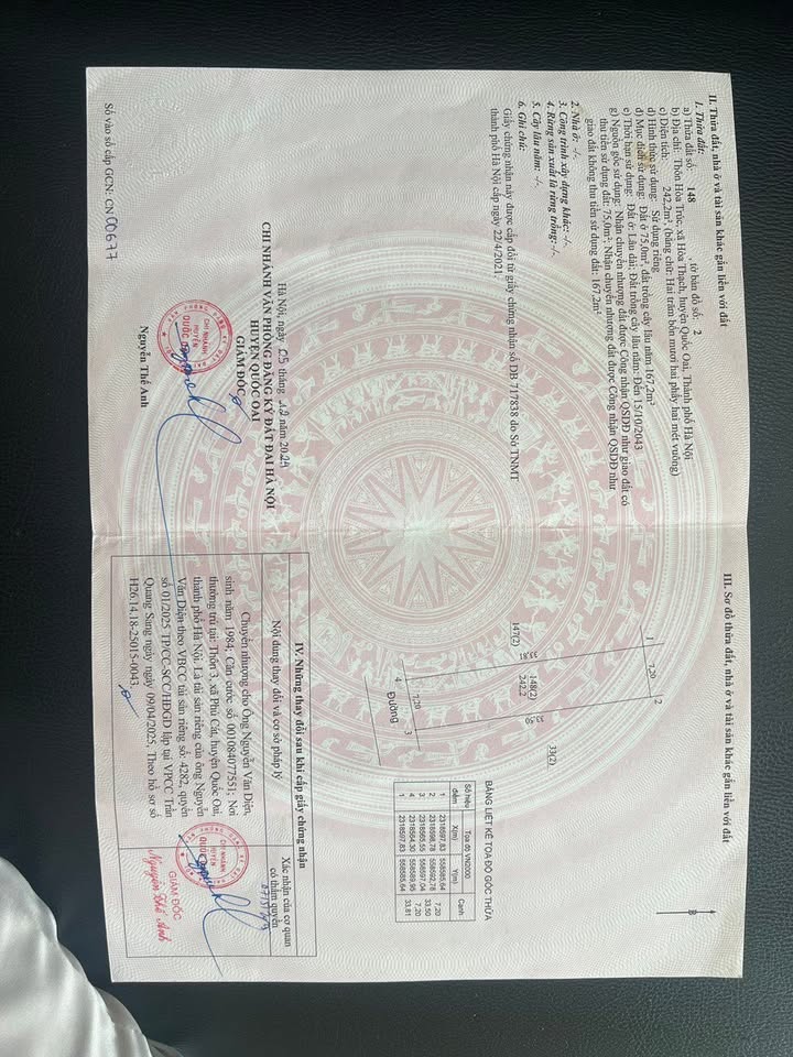 Đất nền tại xã Phú Cát, huyện Quốc Oai 242m² - Đường thông xe ô tô tránh nhau!