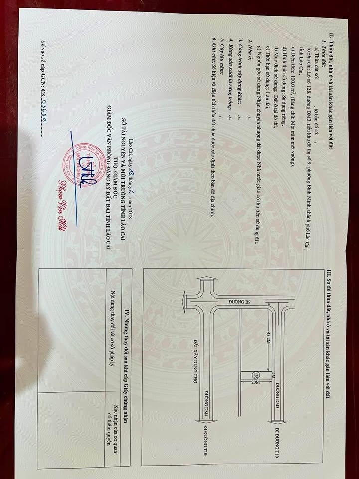 Đất nền đường Đoàn Kết, TP Lào Cai 100m² giá 1.8 tỷ - Tiềm năng sinh lời cao!