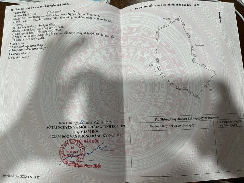 Đất đồi 20.000m² xã Đăk Xú, Ngọc Hồi, Kon Tum - Chỉ 400 triệu, sổ đỏ chính chủ!