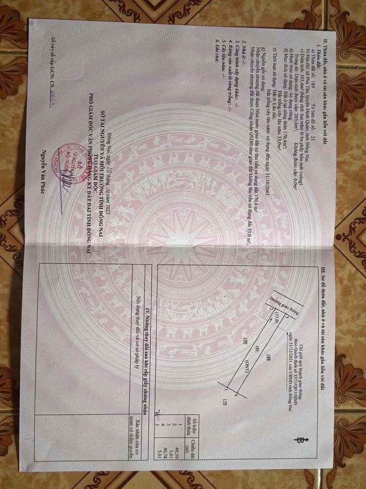 Đất nền Phú Tân Định Quán 200m² giá 390 triệu - Mặt tiền bê tông thuận tiện giao thông!