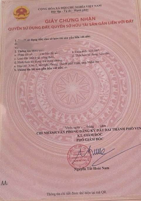 Đất nền lô góc khu phố 2 Nghi Phong 123m² giá 2 tỷ - Vị trí đắc địa, tiện ích xung quanh!