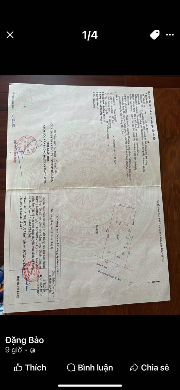 Đất kinh doanh mặt tiền Trần Duy Chiến, Đà Nẵng 328m² giá 42.64 tỷ - Đầu tư sinh lời ngay!