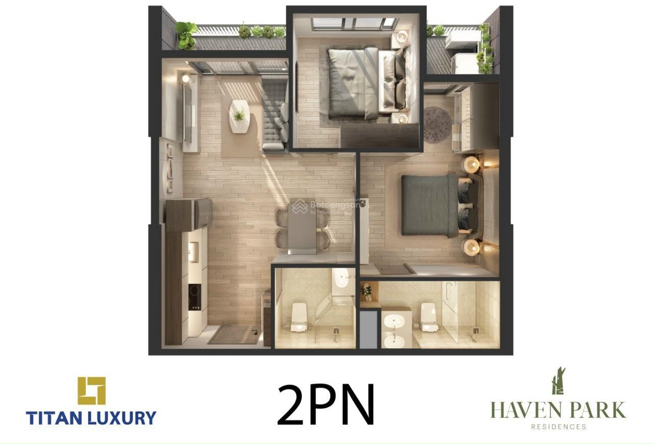 Căn hộ Haven Park Residences 58m² giá 4,150 tỷ - View đẹp, nội thất full!