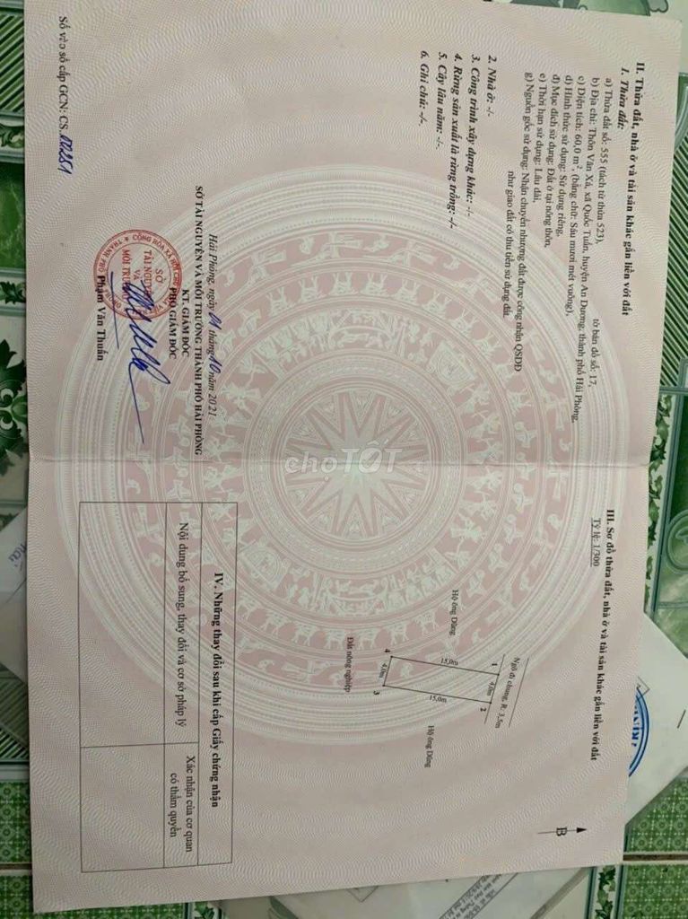 Đất nền An Dương, Hải Phòng 60m² giá 850 triệu - Sổ hồng chính chủ