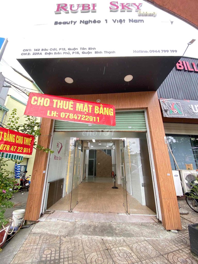 Mặt bằng cho thuê tại Điện Biên Phủ, Bình Thạnh 52m² - Không gian lý tưởng cho dịch vụ làm đẹp
