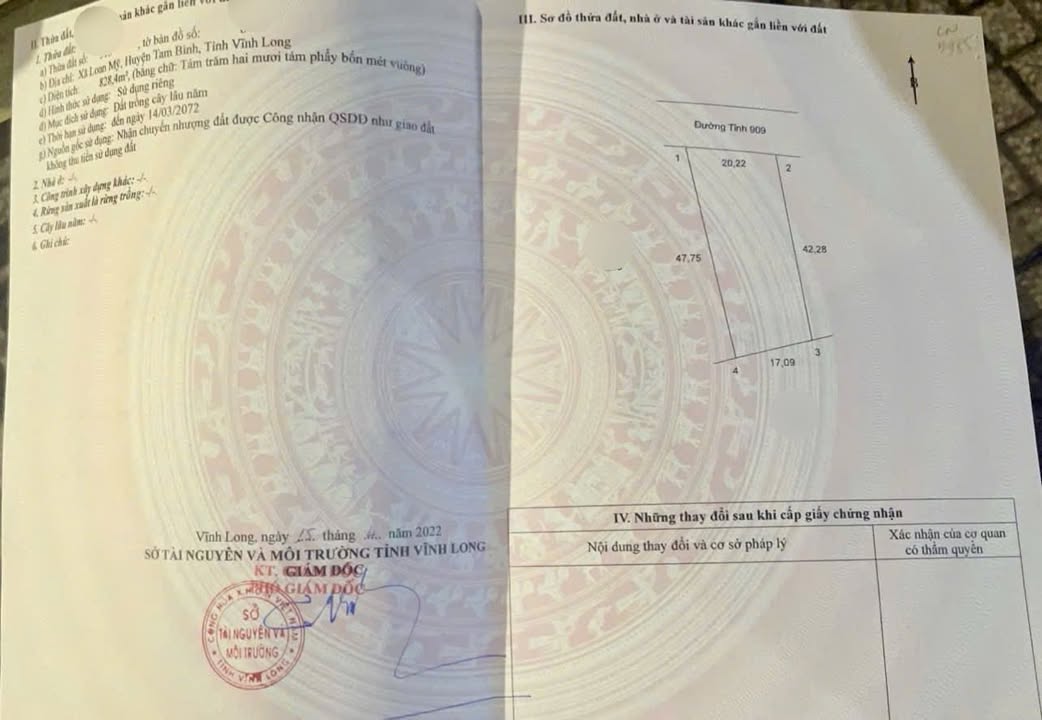 Đất nền Long Hồ Vĩnh Long 828m² giá 1.656 tỷ - Tiềm năng đầu tư lớn!