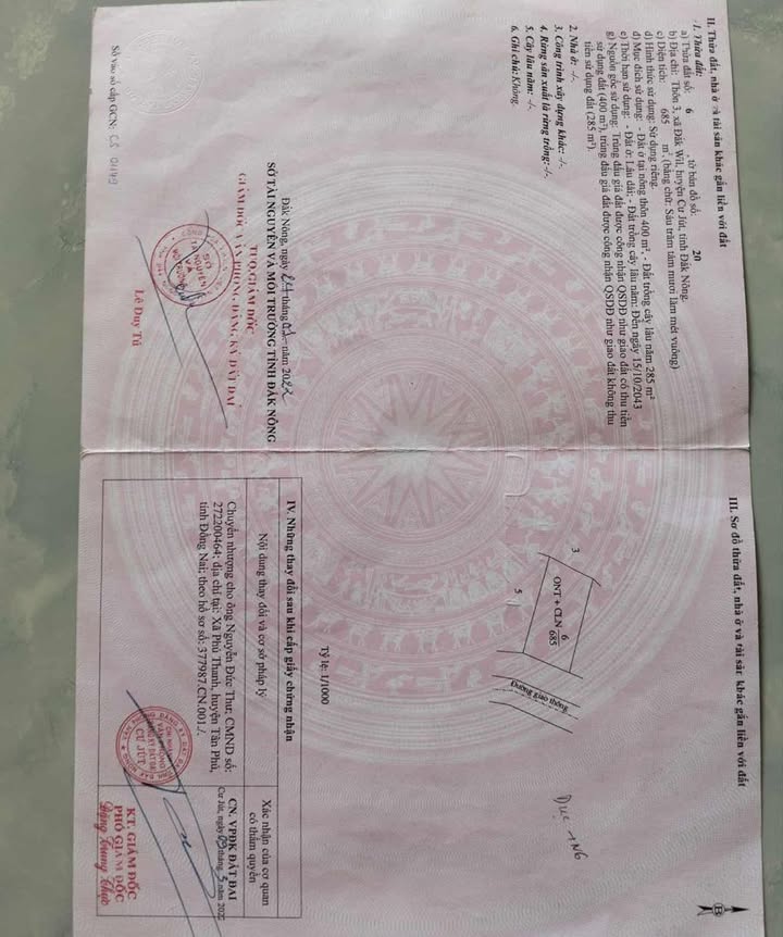 Đất thổ cư 400m² tại Đăk Wil, Cư Jút - Sổ đỏ chính chủ, giá chỉ 650 triệu!