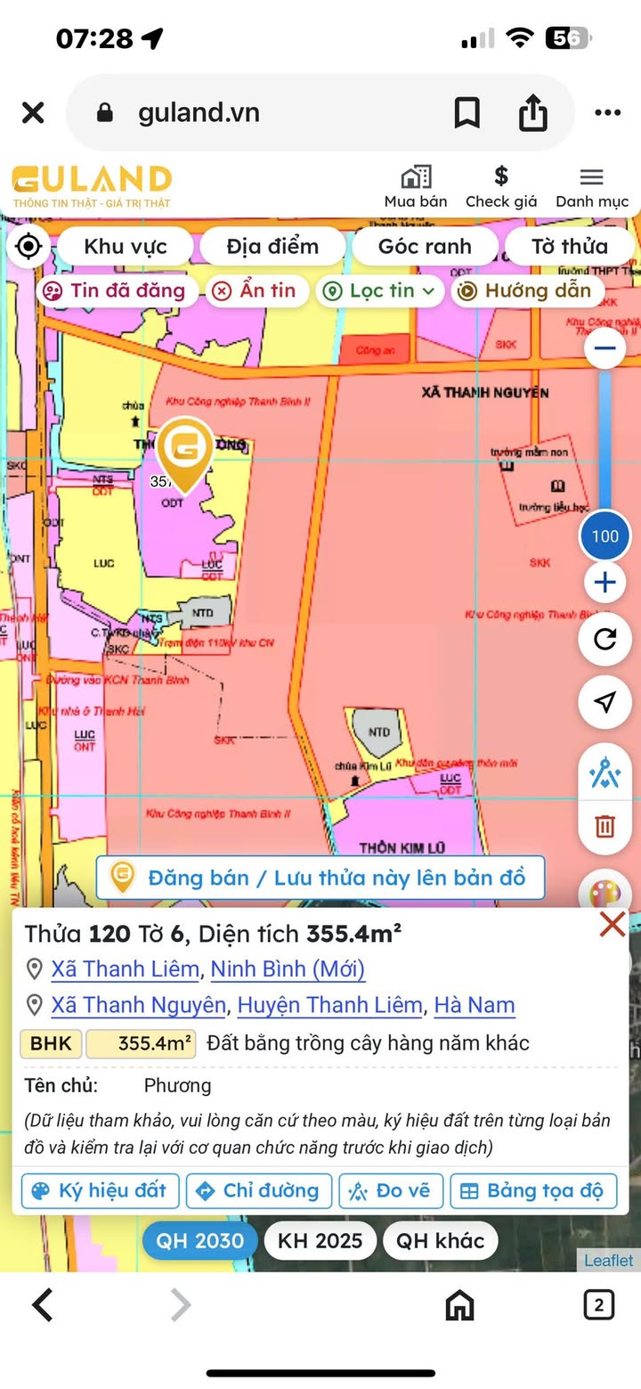 Đất nền chính chủ tại Thôn Mọc Tòng, Thanh Nguyên 105m² - Giá tốt cho đầu tư!