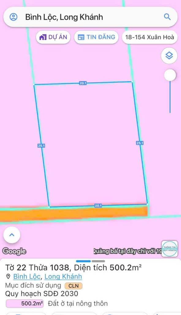 Đất nền 125m² phường Bình Lộc, Long Khánh - Giá chỉ 850 triệu, sổ đỏ chính chủ!