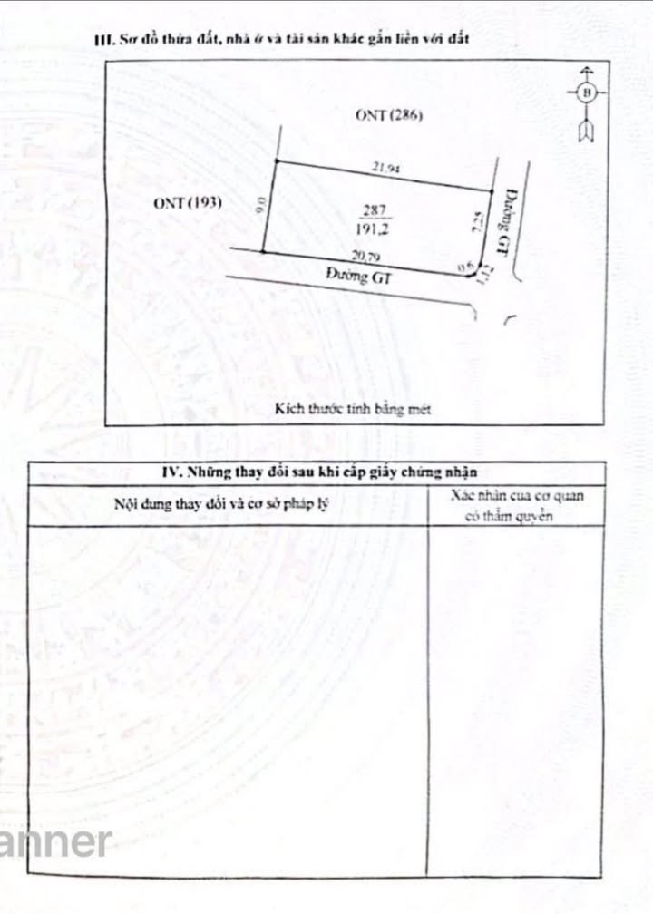 Bán lô đất 2 mặt tiền Tràng Thân, Diễn Phúc, Diễn Châu 191,2m² - Đầu tư sinh lời ngay!