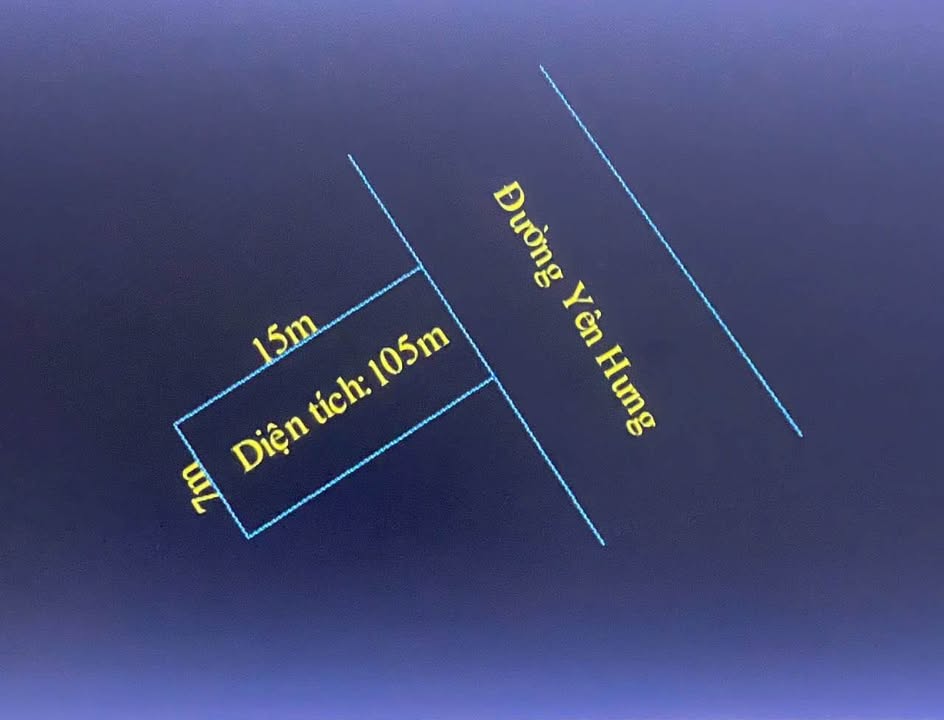 Đất mặt đường Yên Hưng 105m² giá 1.6 tỷ - Vị trí kinh doanh lý tưởng!