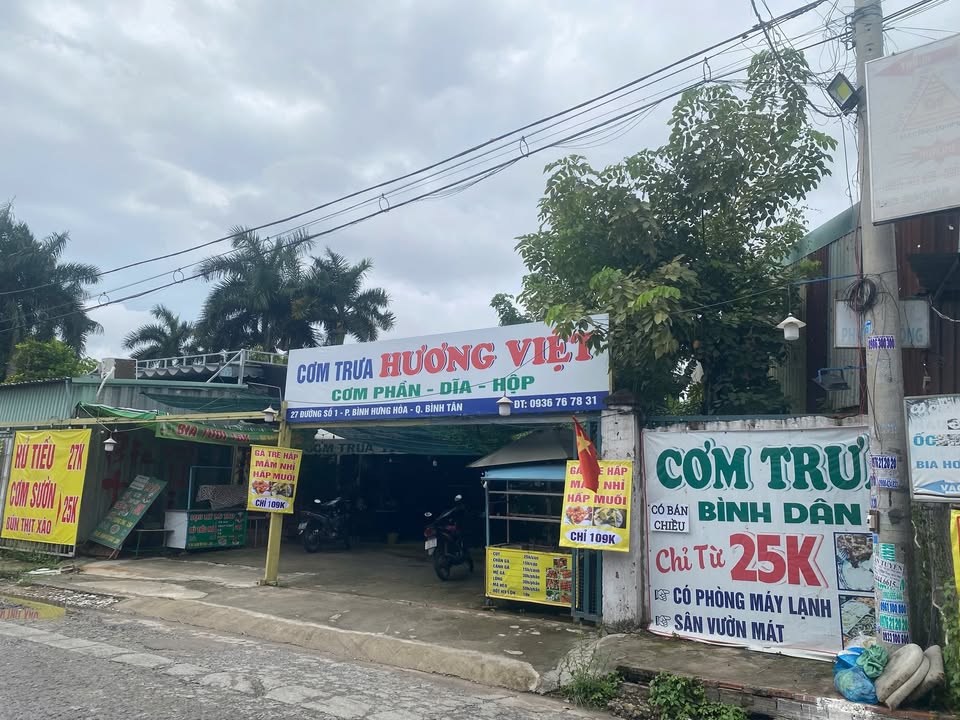 Quán ăn, Cafe võng cho thuê tại 27 Đường Số 1, Bình Tân - Diện tích 600m², Giá 20 triệu/tháng!