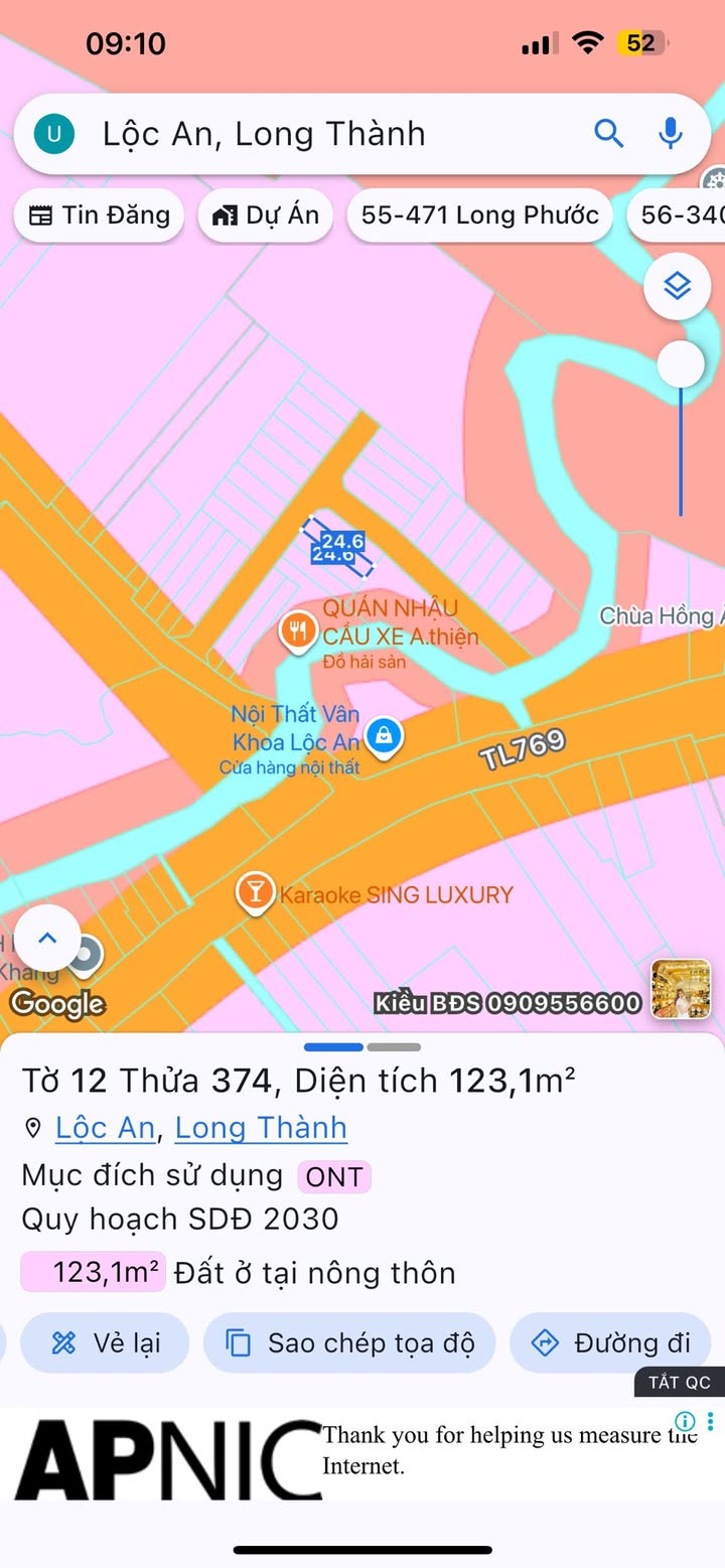 Đất nền Lộc An, Long Thành 123.1m² giá 2.05 tỷ - Tiềm năng đầu tư sinh lời!