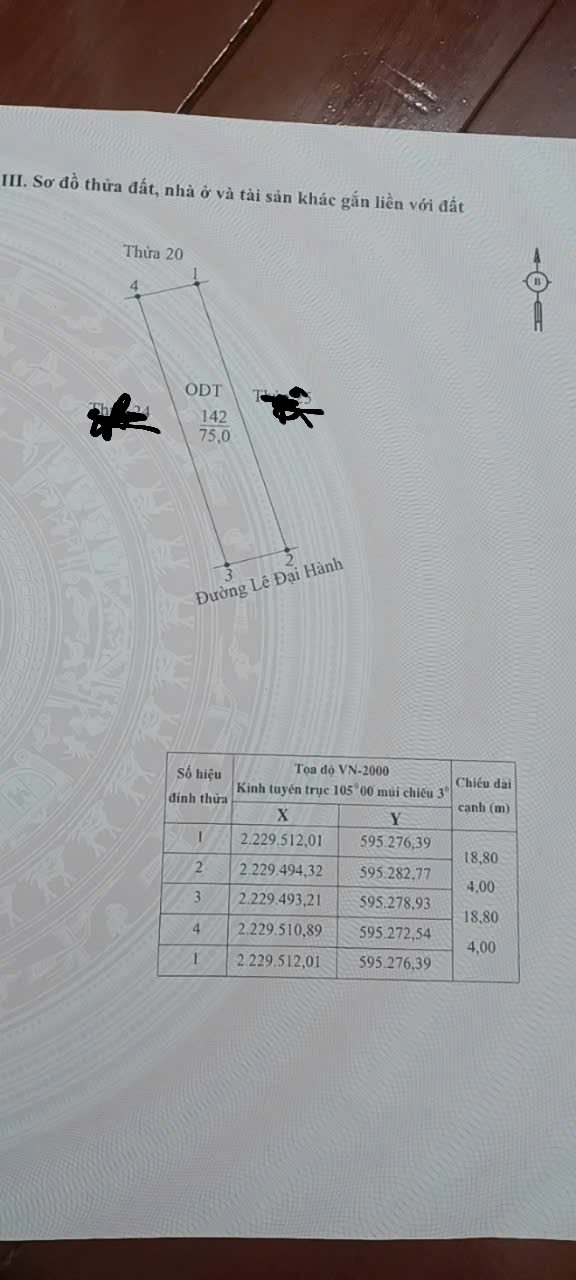 Đất nền 75.2m² tại đường Lê Đại Hành, phường Trung Sơn - Giá chỉ 1.55 tỷ!