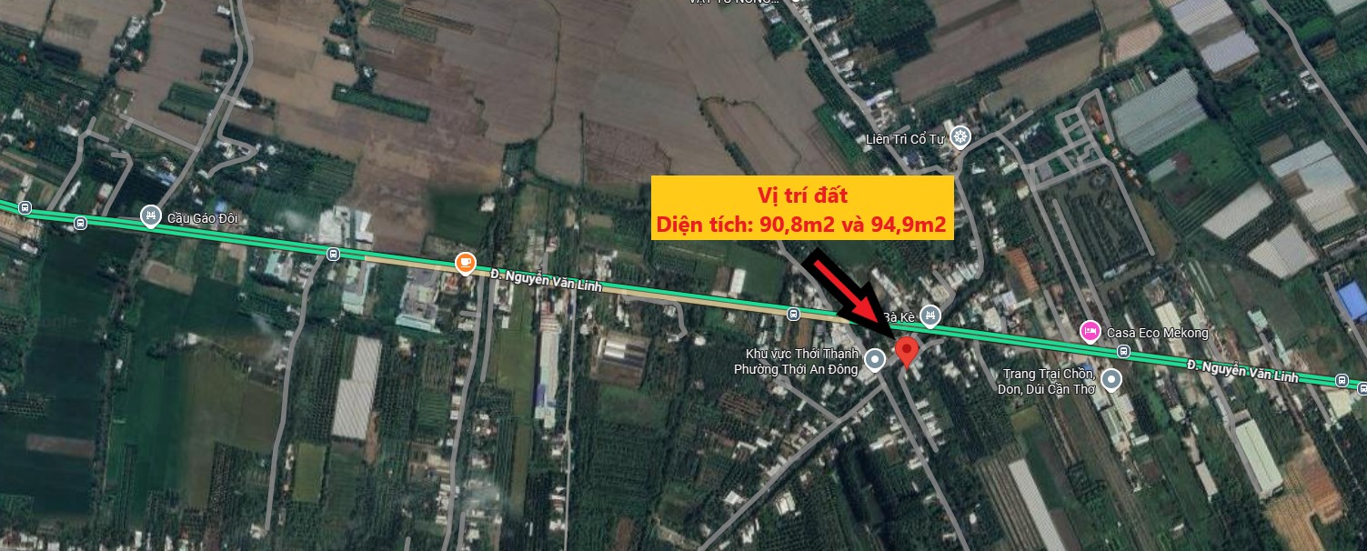 Đất nền liền kề Cần Thơ 90m² - Thổ cư 100%, giá thỏa thuận