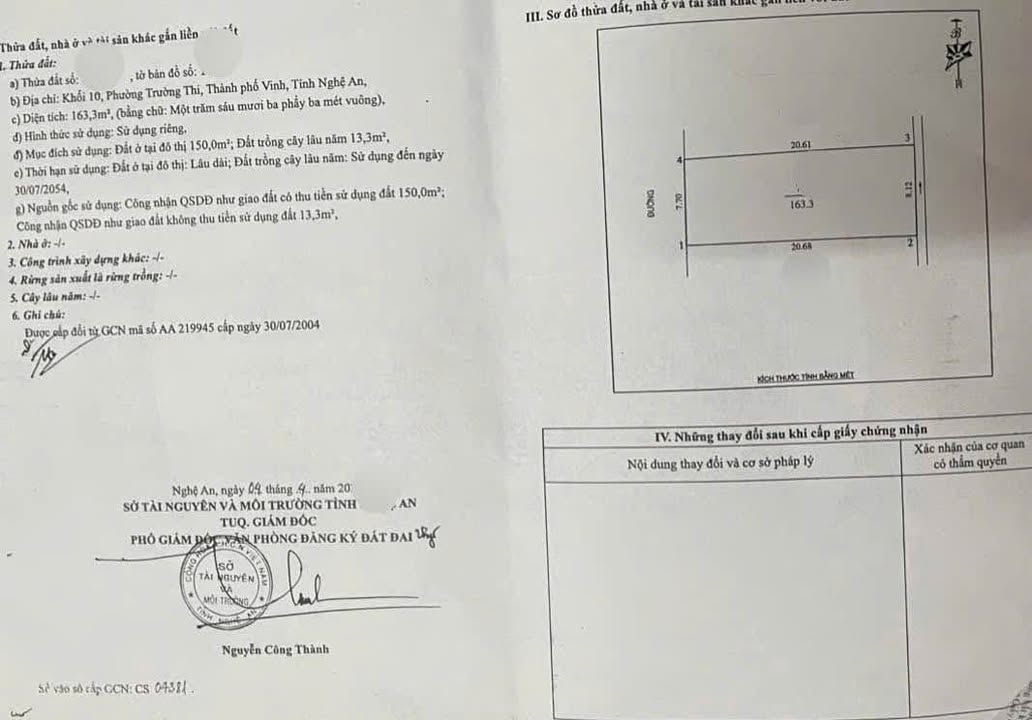 Nhà 3 tầng đẹp tại phường Trường Thi, TP Vinh 163m² giá 7 tỷ - Đầu tư sinh lời ngay!